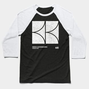 Serge Gainsbourg / Minimal Graphic Design Tribute Baseball T-Shirt